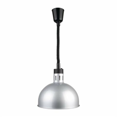 Buffalo ausziehbare runde Wärmelampe mit Silber-Finish, 250W, Kabellänge: 28-152cm