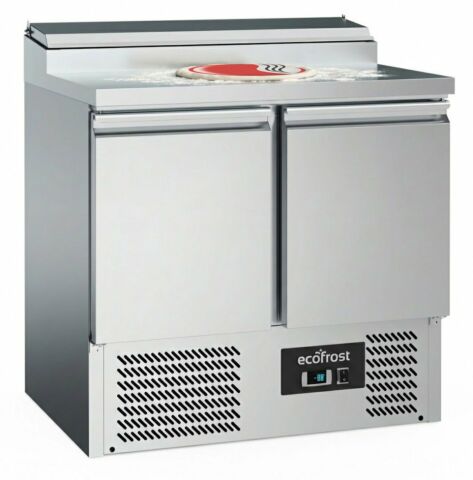 ecoFrost Edelstahl Saladette 2 Türen 5x 1/6GN Behälter