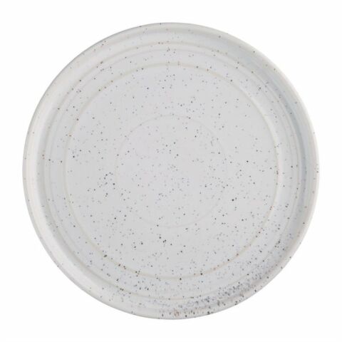 Flache runde Teller Olympia Cavolo weiß gesprenkelt Ø-22cm (6 Stück)
