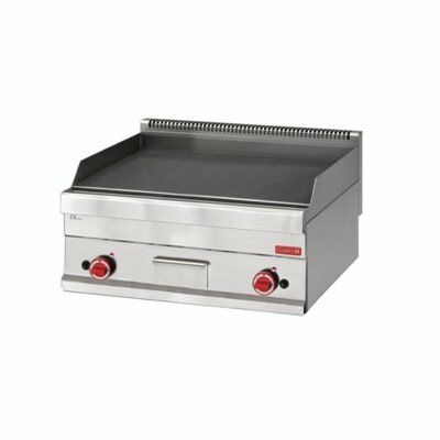 Gastro M Gas-Grillplatte Stahl, glatt, 700x650x280mm, 11,4kW-Gastro-Germany