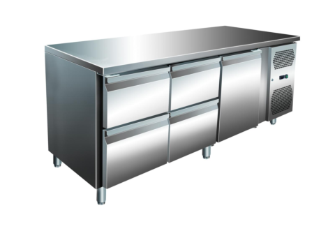 Kühltisch KT-VIP mit 2x 2 Schubladen und 1 Tür, 1.795x700x860mm