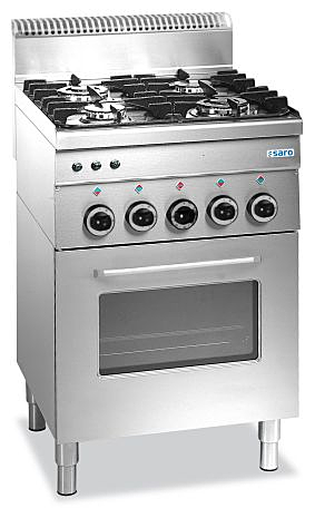 SARO Gasherd+Ofen+Grill 4 Brenner 600 Line G4SF6
