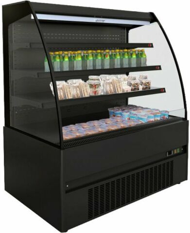 Kühlvitrine NOAH 1.3 gebogen 1310 mm, Umluft-gefüllt