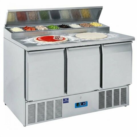 MASTRO Saladette mit 3 Türen GN 1/1, 8x GN 1/6 h=150 mm, 0°/+8°C