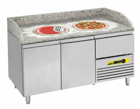 NORDCAP Pizzakühltisch PT 2-C, EN 600x400mm, Breite 1610mm
