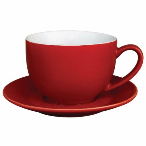 Olympia Cappuccinotasse rot 34cl (12 Stück)-Gastro-Germany