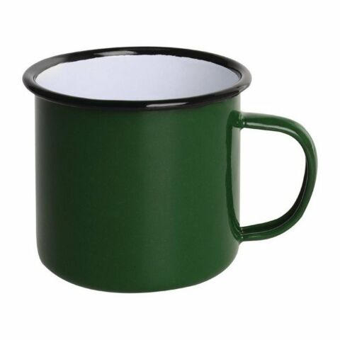 Olympia Emaille Tasse grün-schwarz 35cl (6 Stück)-Gastro-Germany