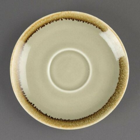 Olympia Kiln Cappuccino Untertasse Moos 14cm (6 Stück)-Gastro-Germany