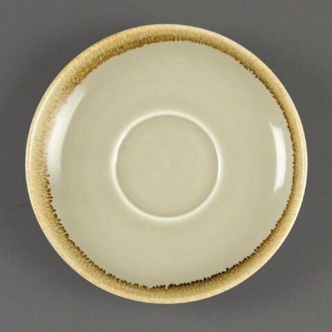Olympia Kiln Cappuccino Untertasse Moos 16cm (6 Stück)-Gastro-Germany
