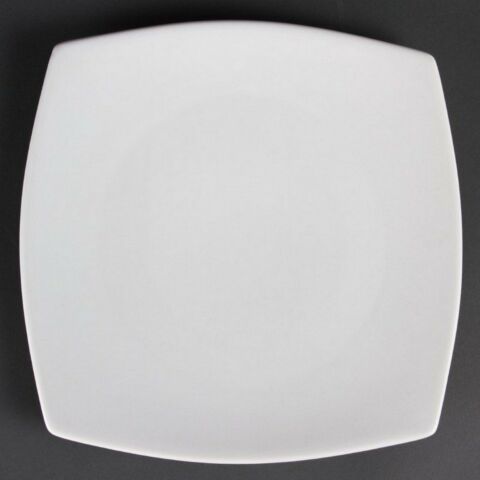 Olympia Whiteware abgerundete quadratische Teller 24cm (12 Stück)-Gastro-Germany