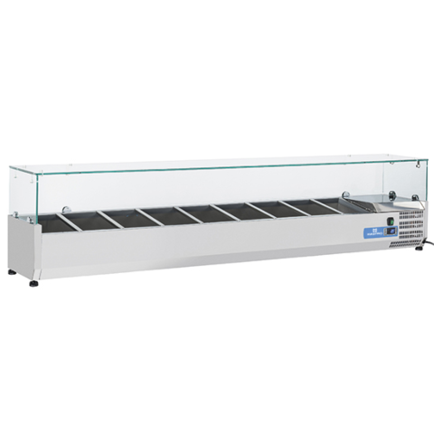 MASTRO Kühlaufsatzvitrine 10x GN 1/4, Breite 2000mm