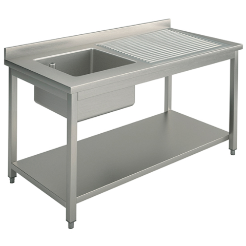 MASTRO Spültisch, 1 Becken, Tropftasse rechts, 1200x700 mm