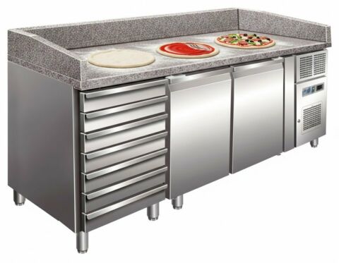 Pizzakühltisch 2610, 2025x800x1000 mm inkl. Aufkantung

