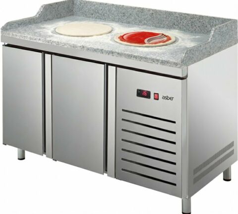 Pizzakühltisch Pizza PKT 2000 2 Türen 600x400mm, Breite 1492mm

