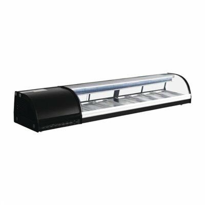 Polar Kühlvitrine für Sushi 180cm, 180x39x29cm-Gastro-Germany