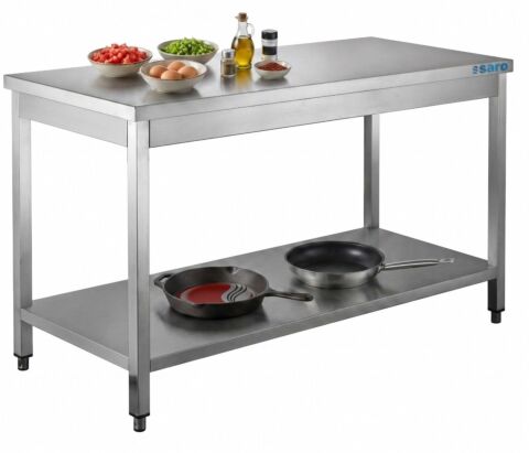 SARO Edelstahltisch, Unterblatt - B 600 x T 600 mm