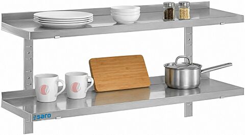 SARO Wandbord, 2 Borde 1400mm