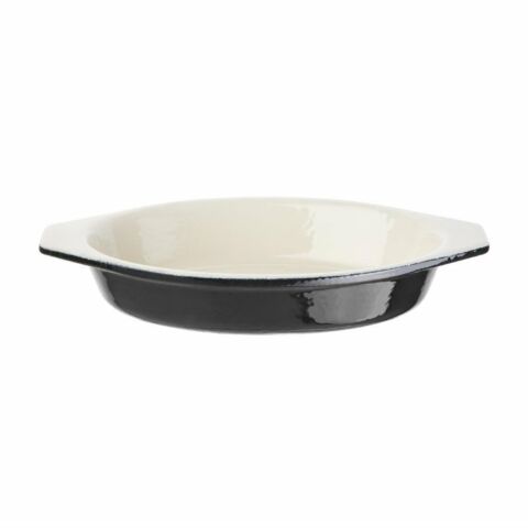 Vogue Gratinschale 650ml schwarz oval-Gastro-Germany
