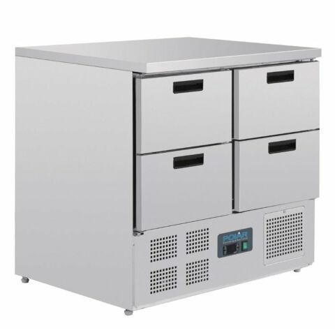 POLAR Kühltisch mit 4 Schubladen 240L, 900x700x880 mm