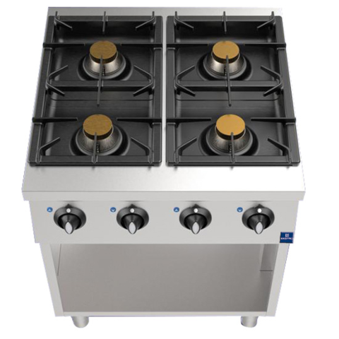 MASTRO Gaskochfeld auf offenem Unterbau mit 4 Brenner (26,0 kW)