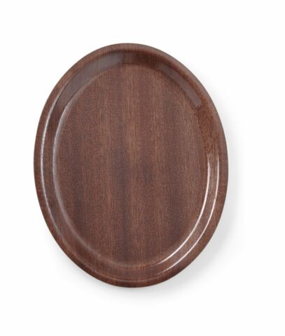 Serviertablett oval Woodform 23x16 cm Mahagoni Antirutsch