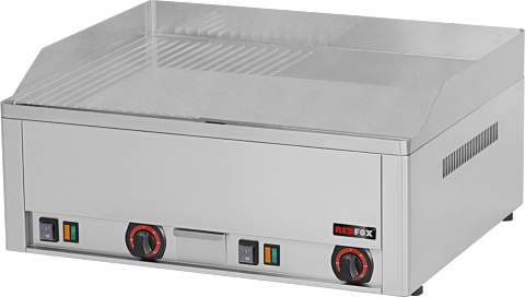 Elektro-Grillplatte 2 Heizzonen Grillfläche glatt/gerillt Auftischgerät