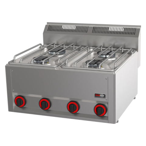 Gas-Kochfläche mit 4 Brenner Tischgerät