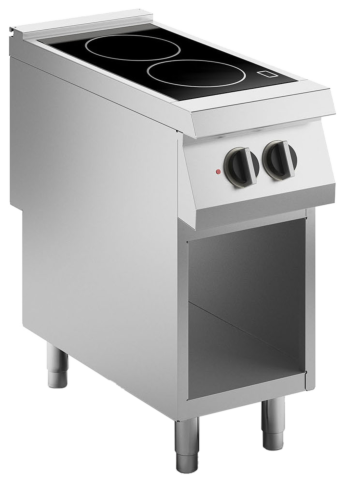 Elektro-Glaskeramikherd 8 kW mit 2 Heizzonen und offenem Unterbau