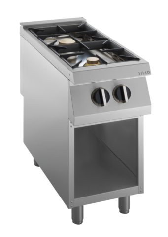 KBS Gas-Kochfläche 2 Brenner 15 kW, offener Unterbau