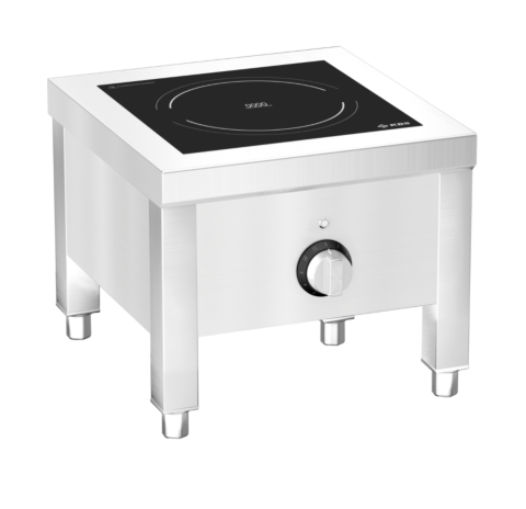 Induktions Hockerkocher Edelstahl 500 mm 8 kW, Tischgerät