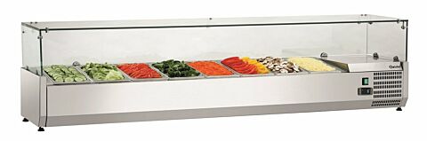 Bartscher Kühlaufsatzvitrine GL3 8 x 1/3 GN