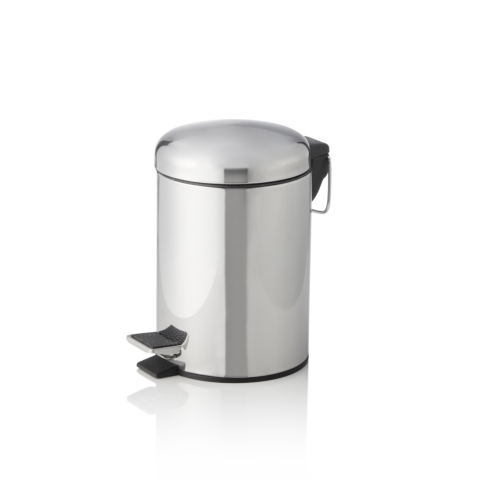 Treteimer mit Kunststoffeinsatz, Ø 17 cm, 3 Liter, Edelstahl