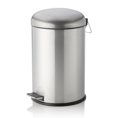 Treteimer mit Kunststoffeinsatz, Ø 30 cm, 20 Liter, Edelstahl