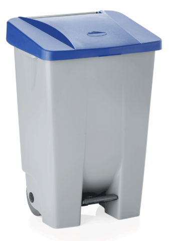 Tret-Abfallbehälter 80 L, Deckel blau