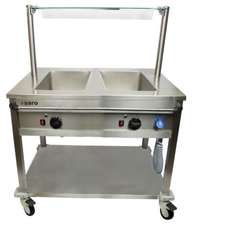 SARO Bain Marie Trolley 2x 1/1 GN, Bedienung lange Seite