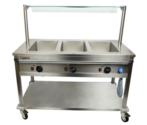 SARO Bain Marie Trolley 3 x 1/1 GN
