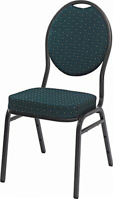 Bankettstuhl Sesto Plus grün, gelb gepunktet stapelbar-Gastro-Germany