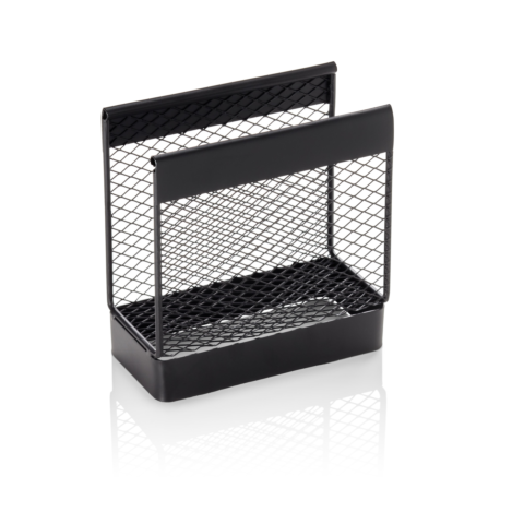 Serviettenhalter, 13,5 x 6,5 x 14 cm, schwarz, Metall