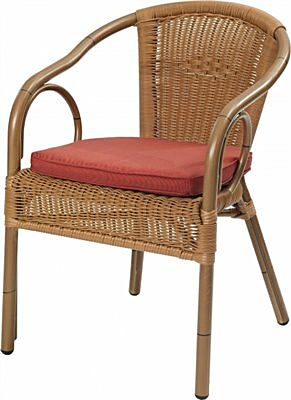 Terassenstuhl Mainz mit Armlehnen, honey mit Drahtkern-Gastro-Germany