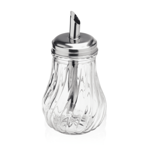 Zuckerspender Set, 120 ml, Ø 7 cm, Set á 6 Stück, Edelstahl, Glas