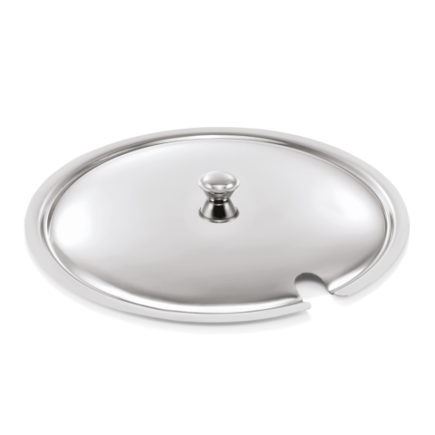 Deckel für Terrine 1475 450, mit Löffelaussparung, Chromnickelstahl