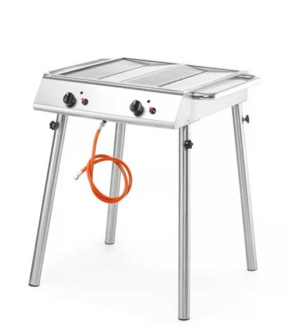 HENDI Gasgrill Xantos – 2 Brenner, 9,5 kW, Edelstahl