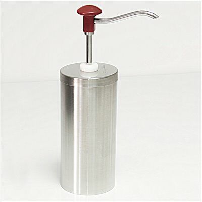 Saucenspender / Ketchup Mayo Spender 2,25 Liter Edelstahl mit Druckknopf von Schneider-Gastro-Germany