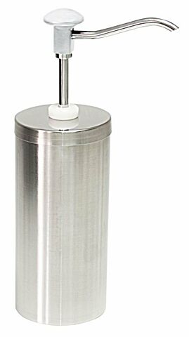 SCHNEIDER Dosierspender rund Edelstahl-2,25L (weiss), 2,25 Liter - 107x107x358