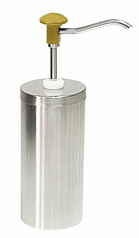 SCHNEIDER Dosierspender rund Edelstahl-2,25 L (gelb), 2,25Liter 107x107x358