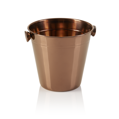 Mini Eiseimer, Ø 14 cm, Höhe 13 cm, 1 Liter, PVD bronze, Chromnickelstahl