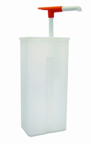 SCHNEIDER Druckknopf-Dosierspender mit Kst-Deckel, 5L-105x140x345mm inkl.Pumpe