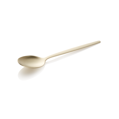 Dessertlöffel Set ALEX CHAMPAGNE, mit champagner, matter PVD Beschichtung, 16 cm, Set á 12 Stück, Chromnickelstahl 18/10