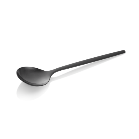 Suppenlöffel Set ALEX BLACK, mit schwarz, matter PVD Beschichtung, 18 cm, Set á 12 Stück, Chromnickelstahl 18/10