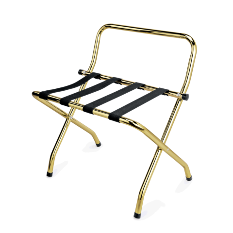 Gepäckablage mit Wandschutz, titanium gold, 59 x 59,5 x 61/79,5 cm, verchromt, Nylon